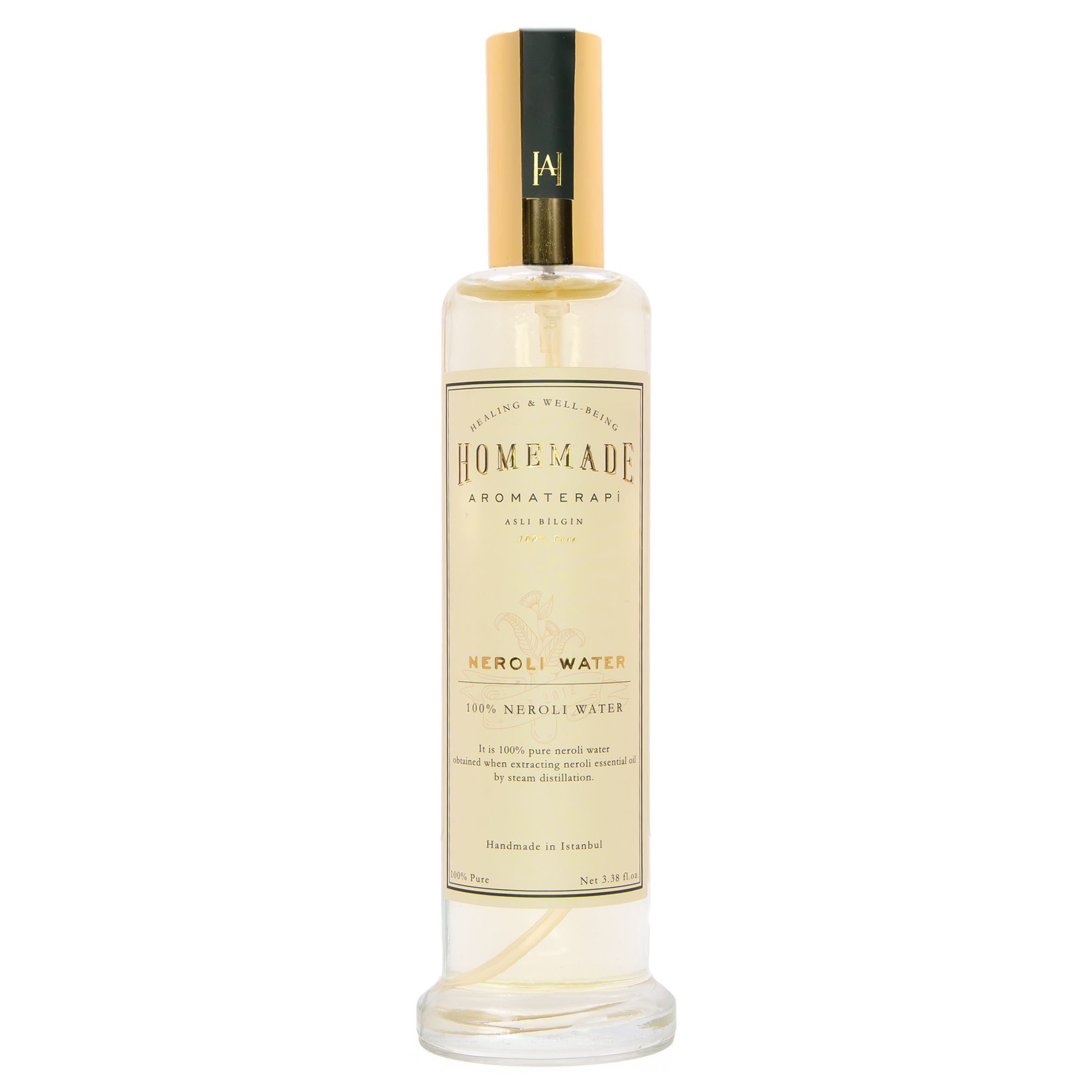 HMA | 100% Pure Neroli Water | Skin Toning & Refreshing Mist | 3.38 FL Oz. | HomeMade Aromaterapi