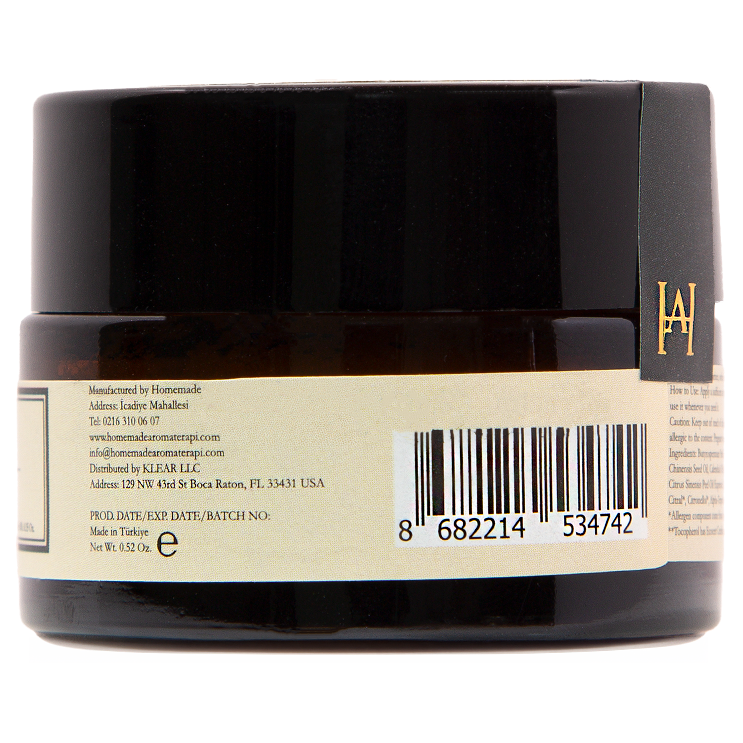 HMA | Lip Balm | Shea Butter + Squalane + Orange | 0.35 Oz. | HomeMade Aromaterapi