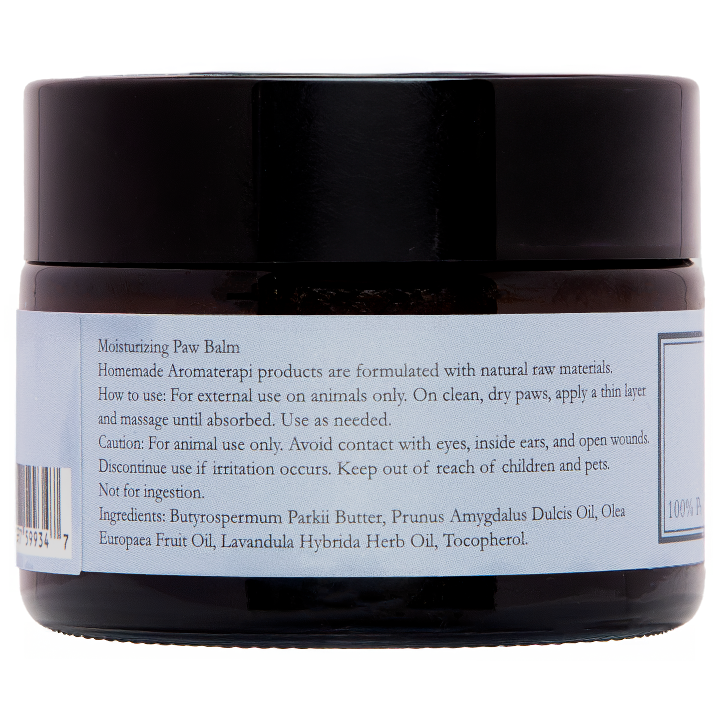 HMA | Paw Balm for Dogs | Shea Butter Almond Oil Lavender | 1.41 Oz. | HomeMade Aromaterapi