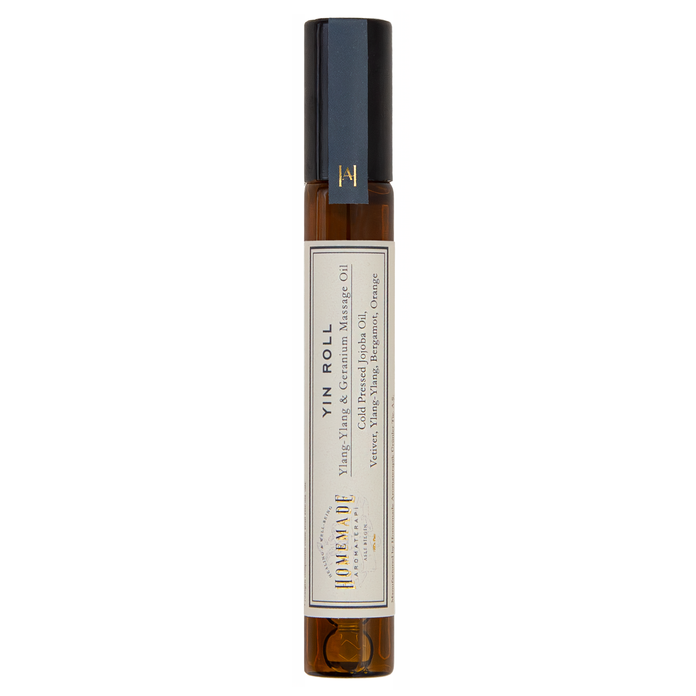 HMA | Essential Oil Blend Mini Roll | Yin Blend - Ylang Ylang Geranium | 0.33 FL Oz. | HomeMade Aromaterapi