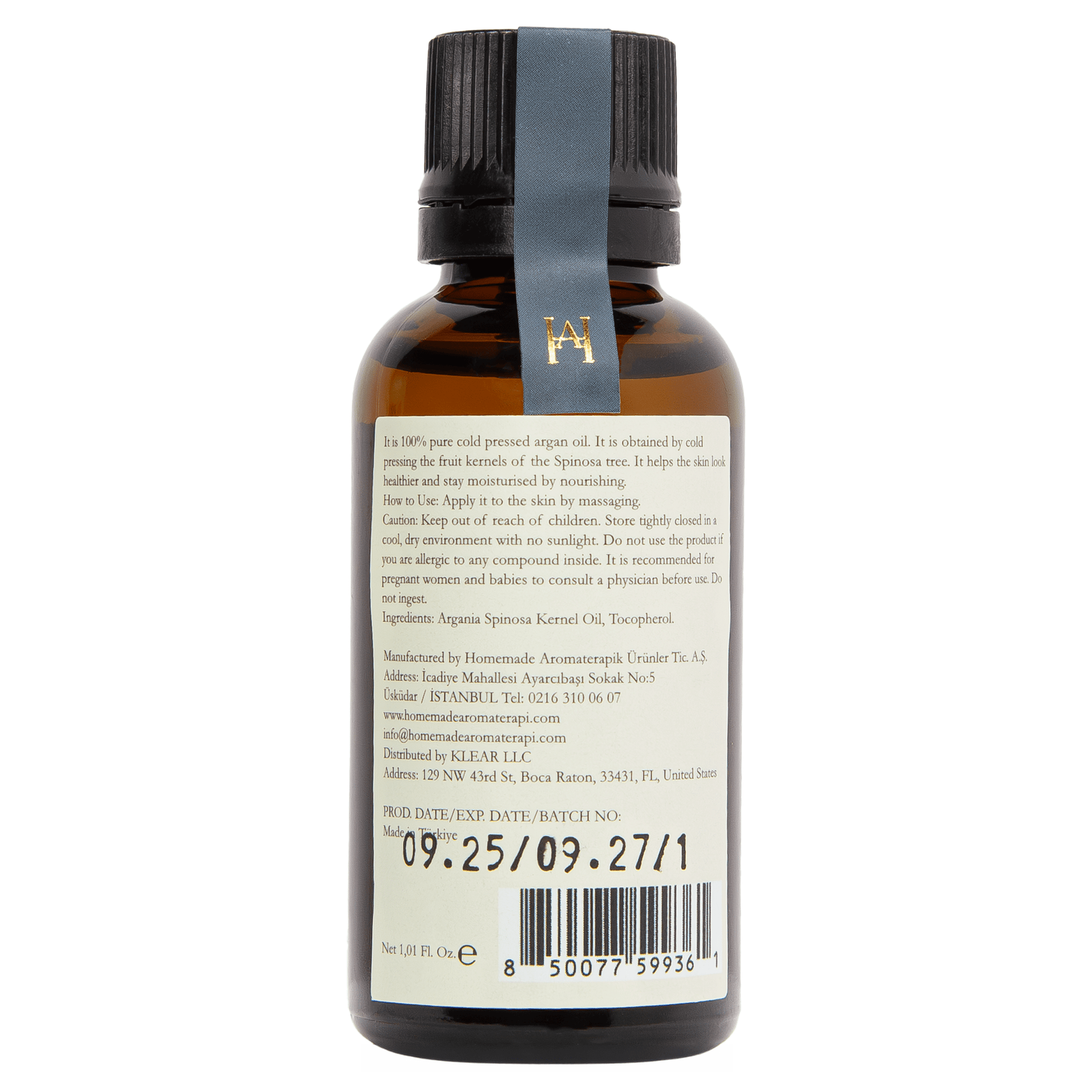 Homemade Aromaterapi | 100 Percent Pure Cold Pressed Argan Oil 1 fl oz