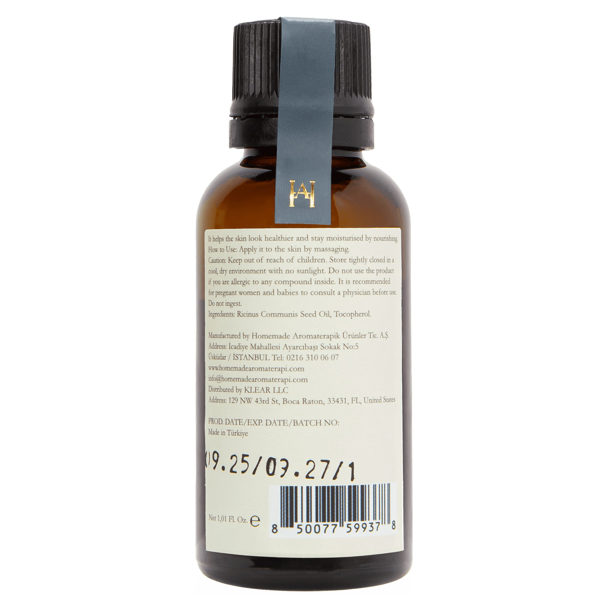 Homemade Aromaterapi | 100 Percent Pure Cold Pressed Castor Oil 1 fl oz