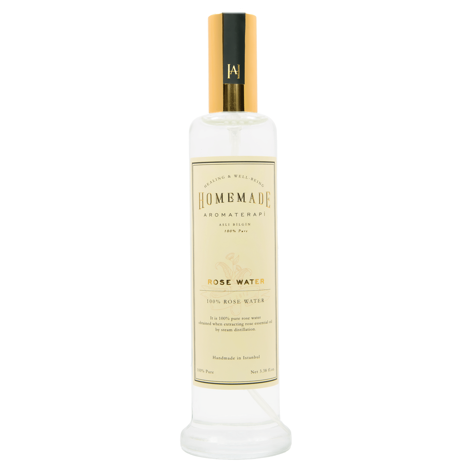 Homemade Aromaterapi | 100 Percent Pure Rose Water 3.38 fl oz