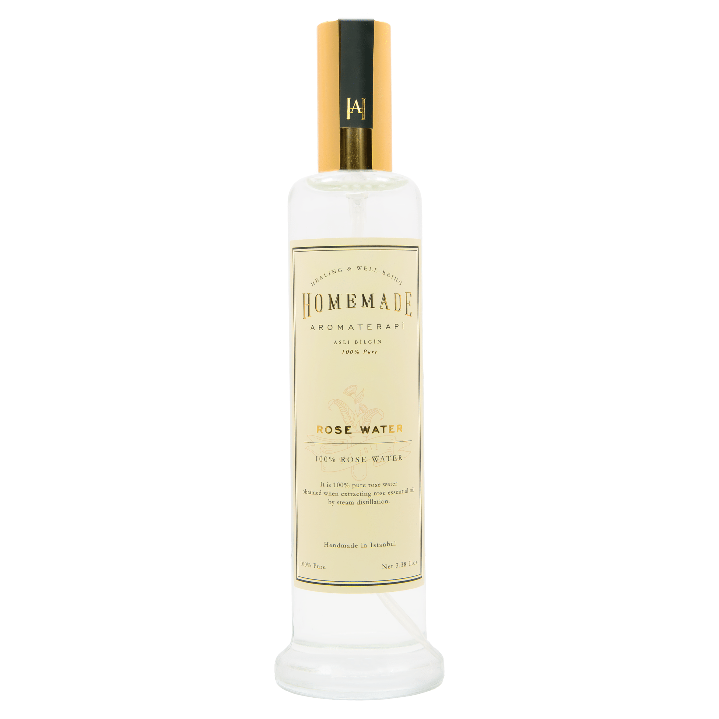 Homemade Aromaterapi | 100 Percent Pure Rose Water 3.38 fl oz