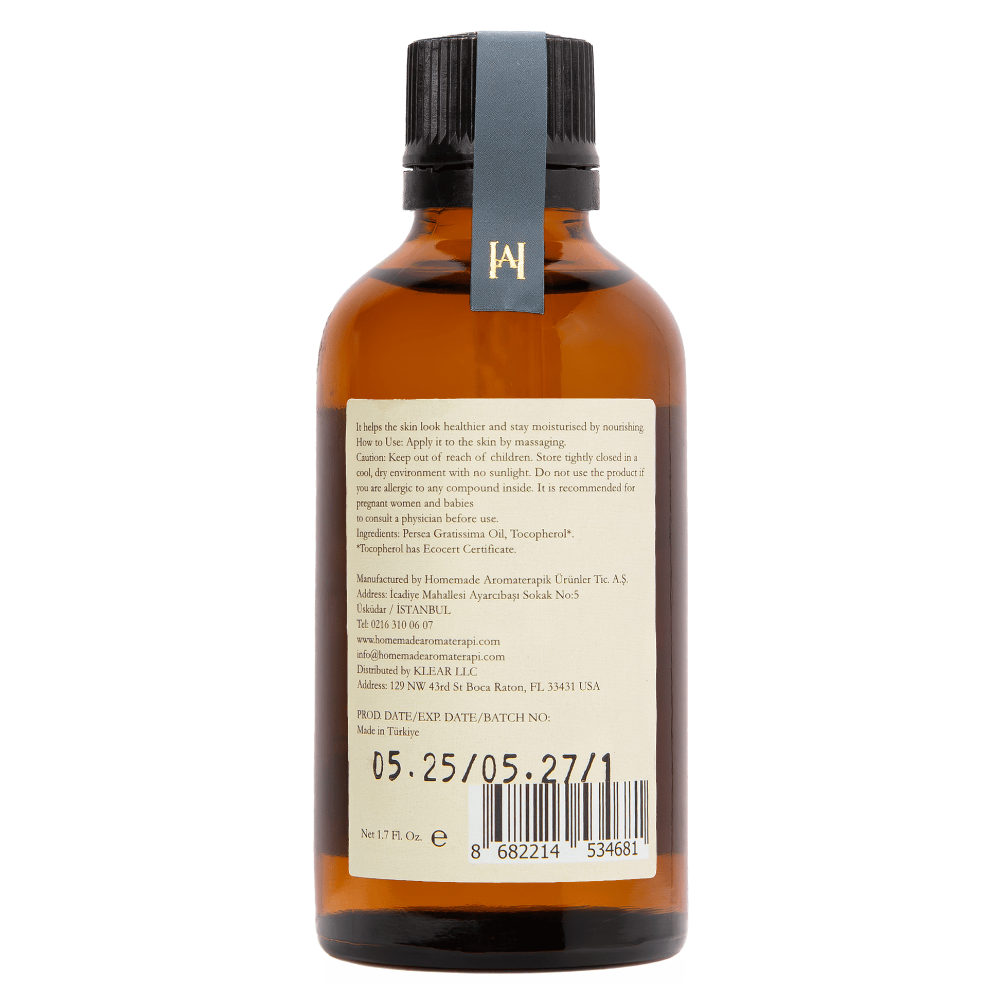 Homemade Aromaterapi | Cold Pressed Avocado Oil | 1.7 FL Oz.