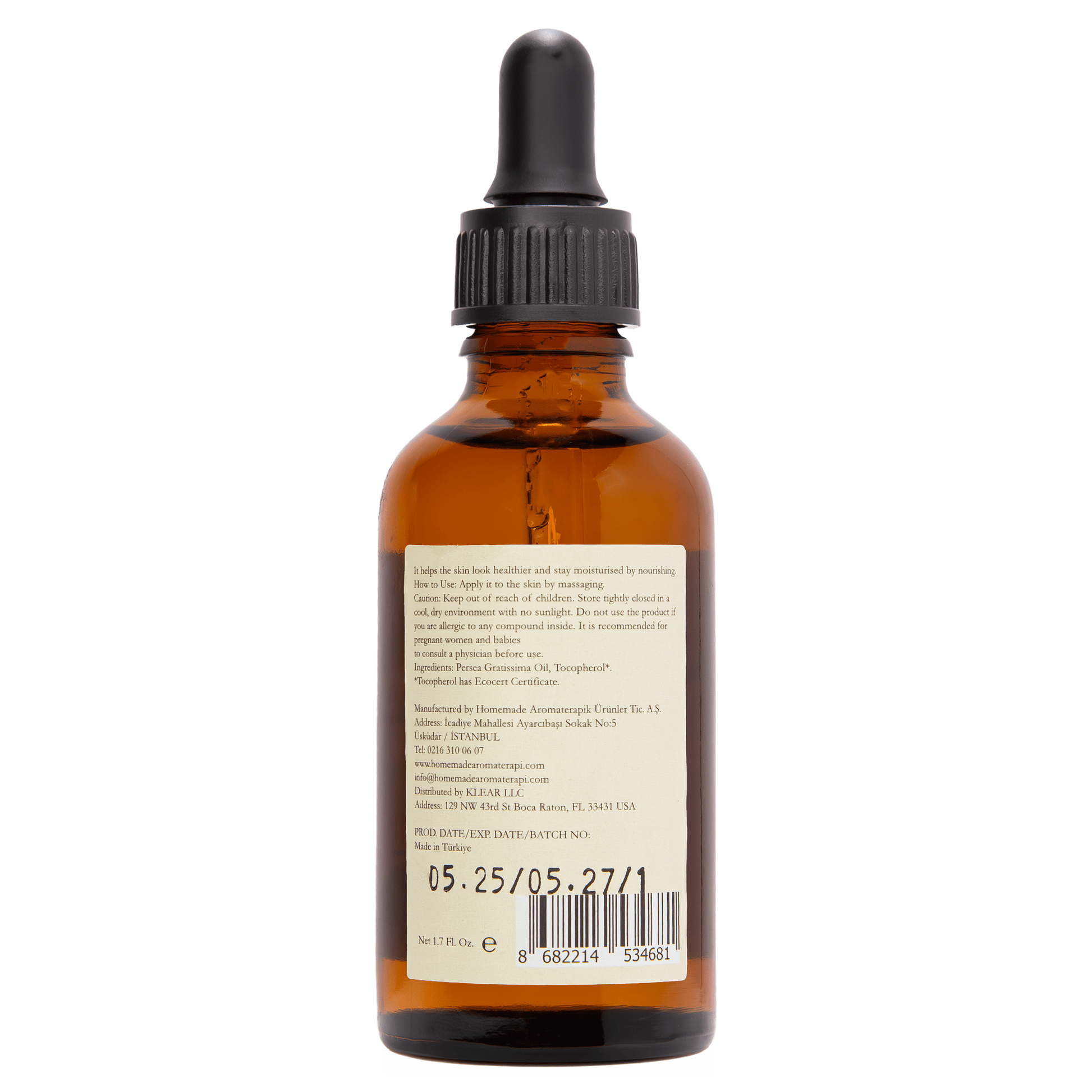 Homemade Aromaterapi | Cold Pressed Avocado Oil | 1.7 FL Oz.