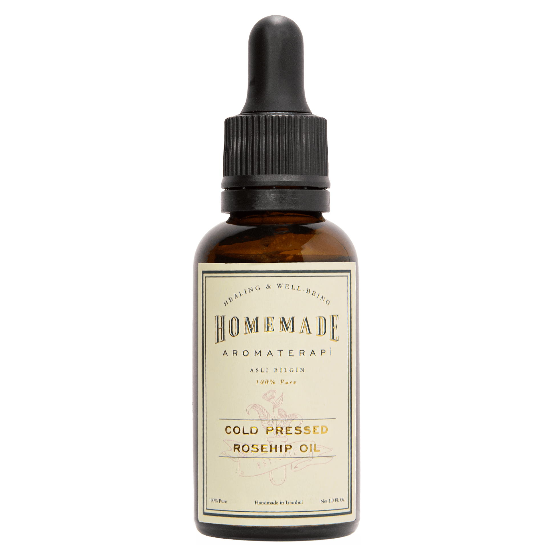 Homemade Aromaterapi | Cold Pressed Rosehip Oil | 1.0 FL Oz.