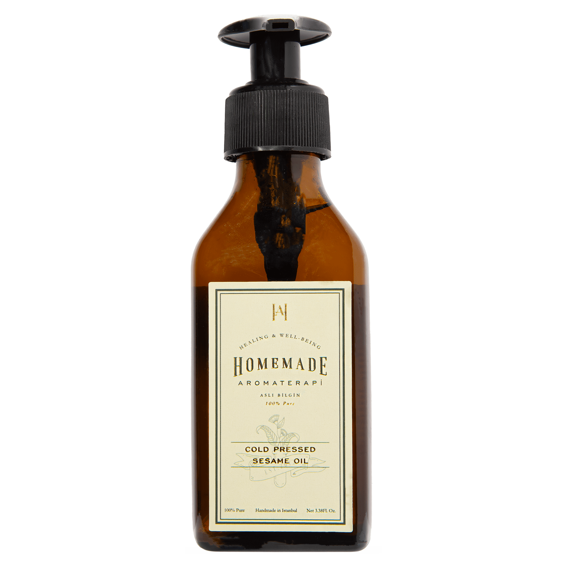 Homemade Aromaterapi | Cold Pressed Sesame Oil | 3.38 FL Oz.