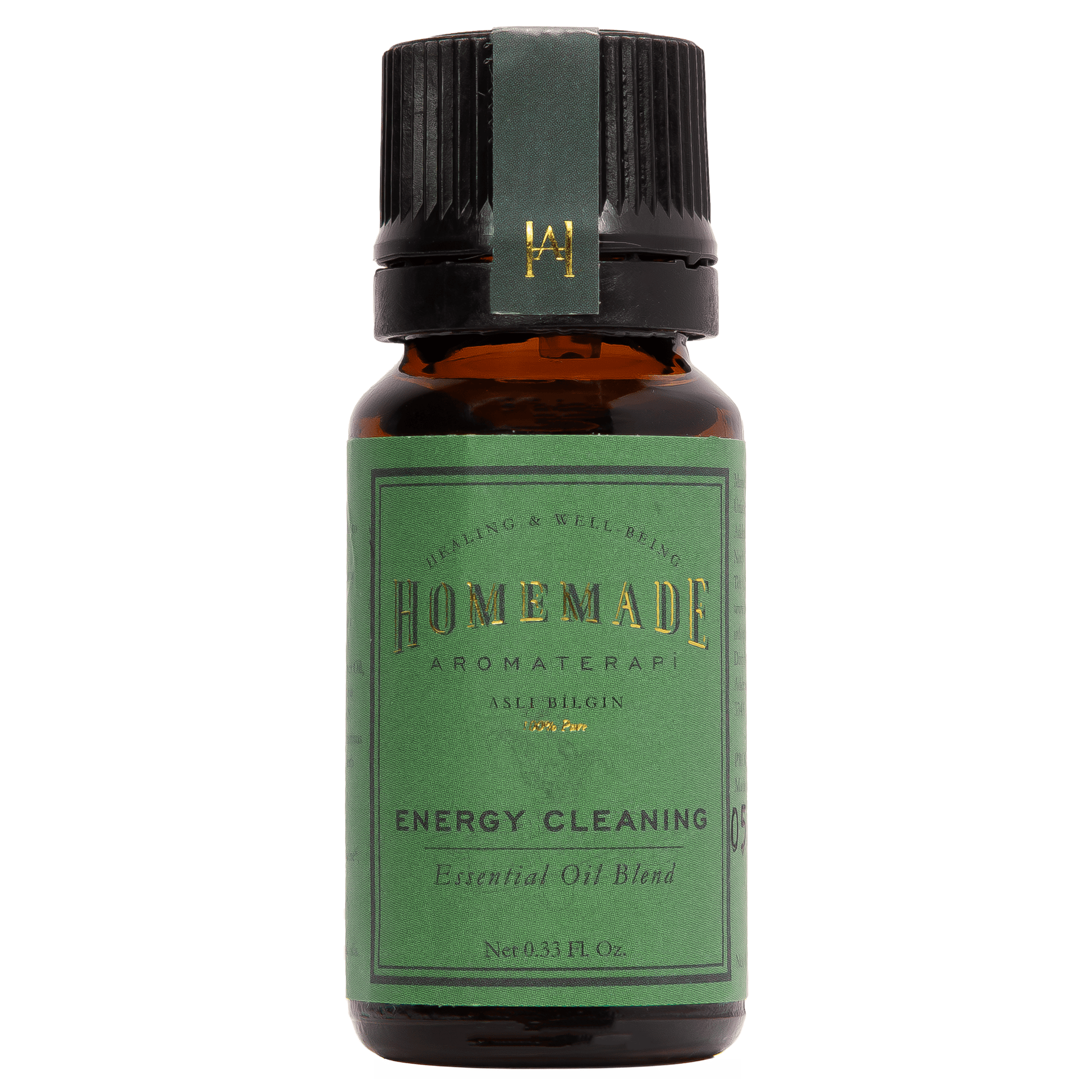 Homemade Aromaterapi | Energy Cleaning Essential Oil Blend | Uplifting & Clarifying | 0.33 FL Oz.