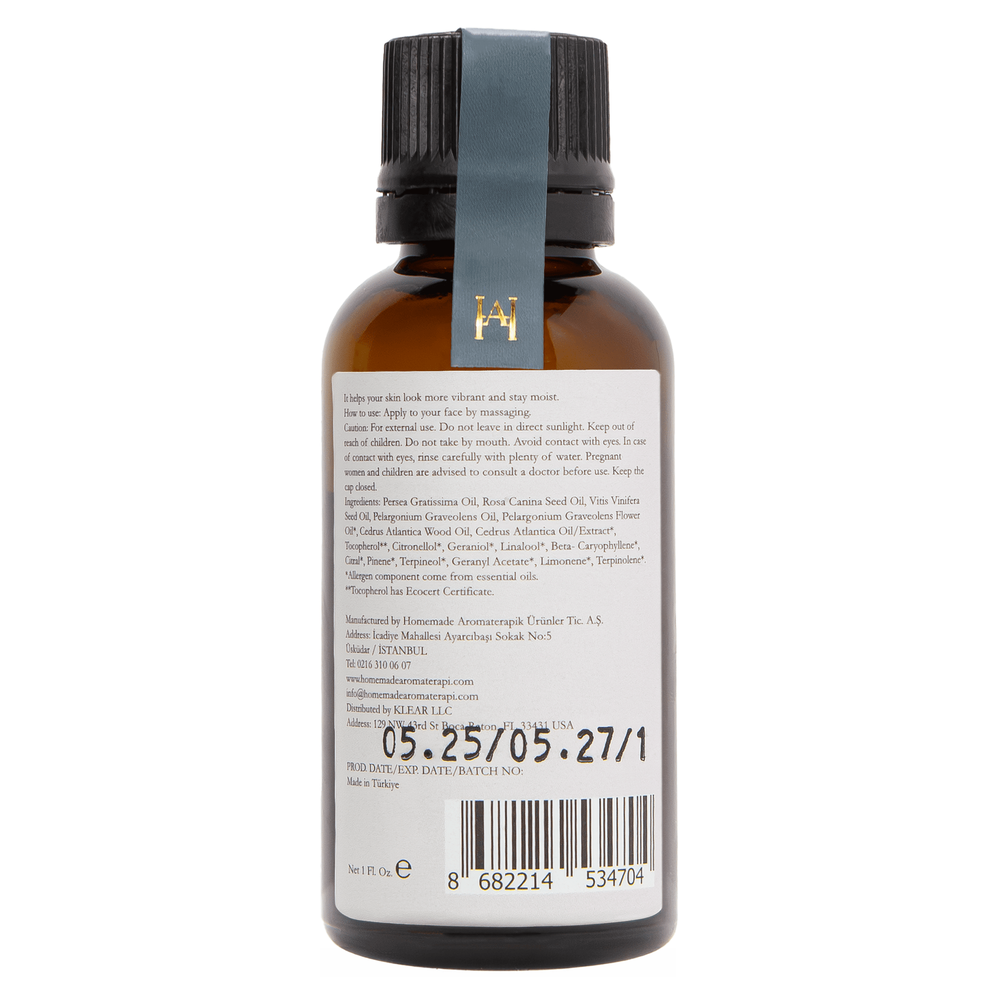 Homemade Aromaterapi | Moisturizing Serum | Avocado + Rosehip + Grapeseed | 1 Fl Oz.