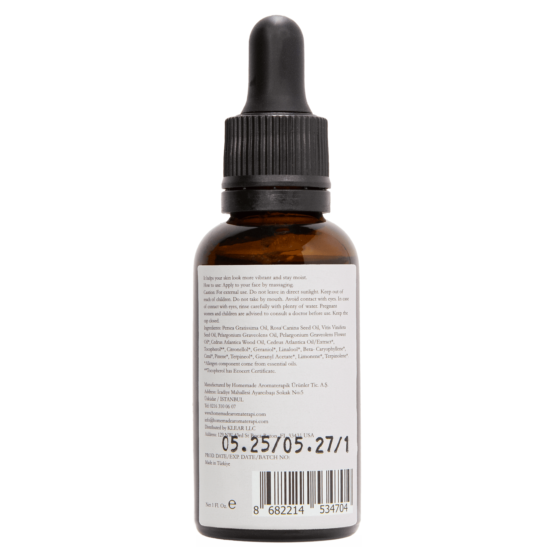 Homemade Aromaterapi | Moisturizing Serum | Avocado + Rosehip + Grapeseed | 1 Fl Oz.