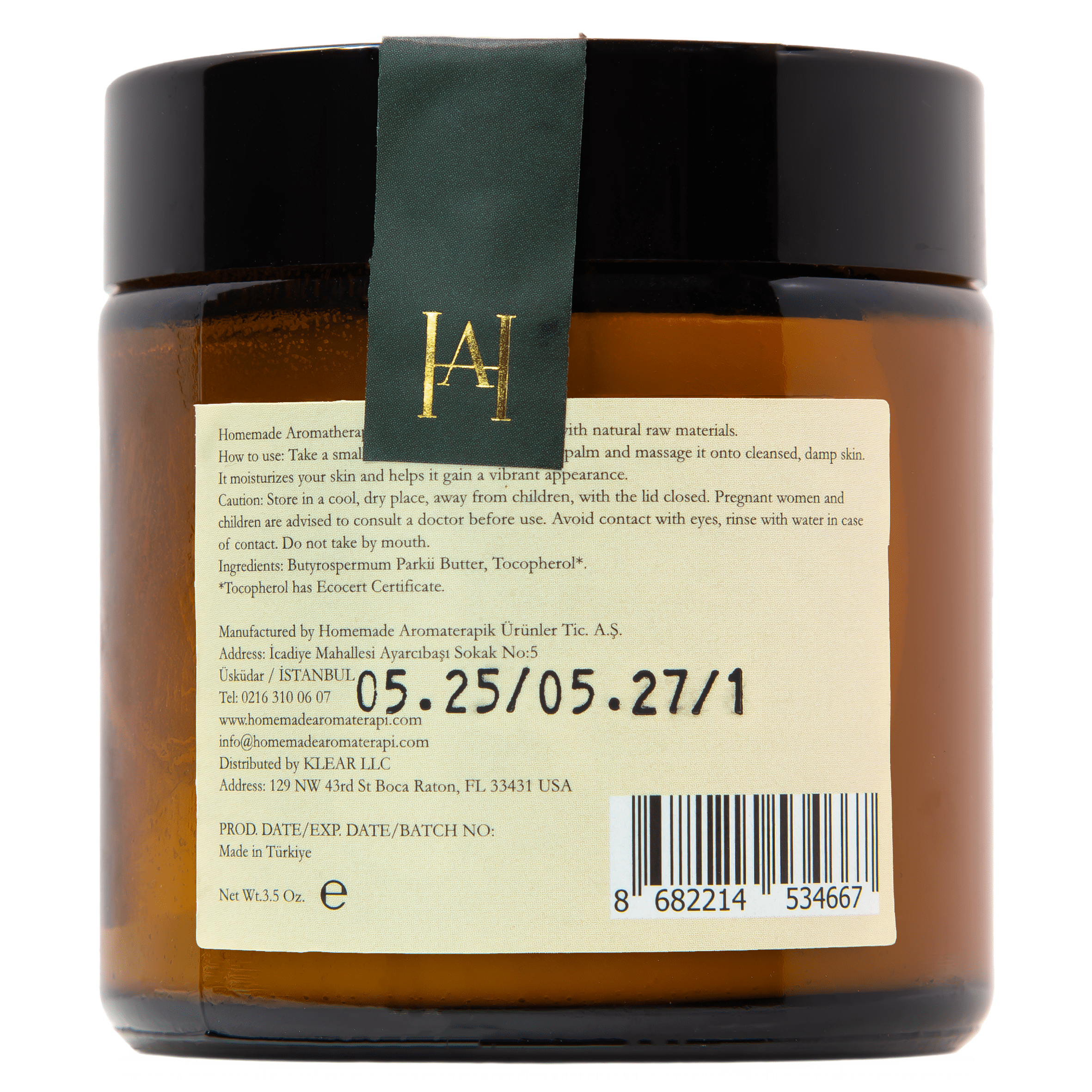 Homemade Aromaterapi | Organic Shea Butter | 100% Raw & Unrefined | 100g